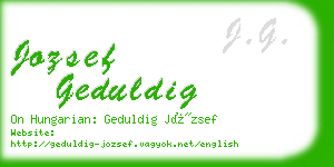 jozsef geduldig business card